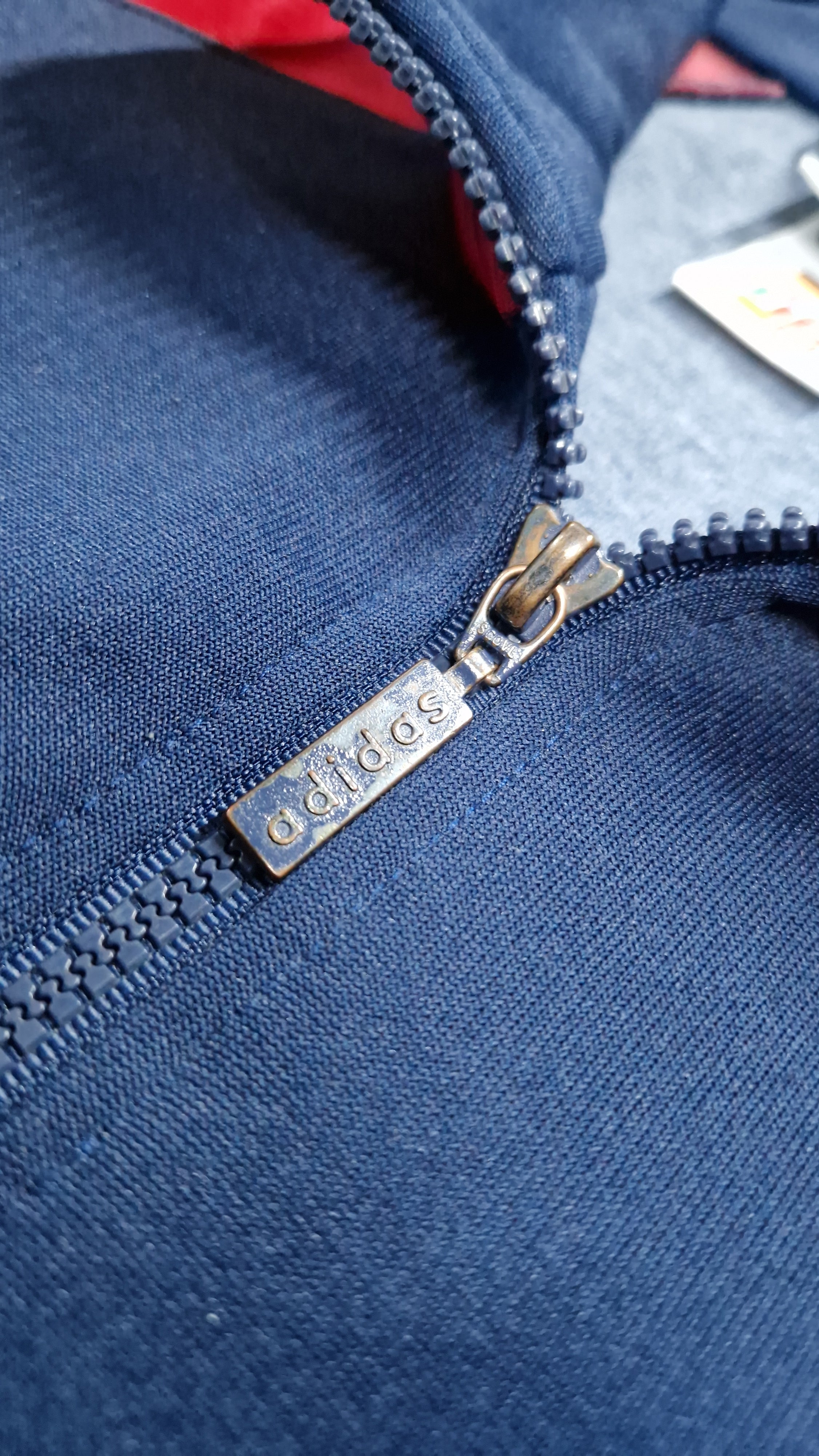 90s Adidas Overall "Sitor" Dunkelblau Rot D7 L