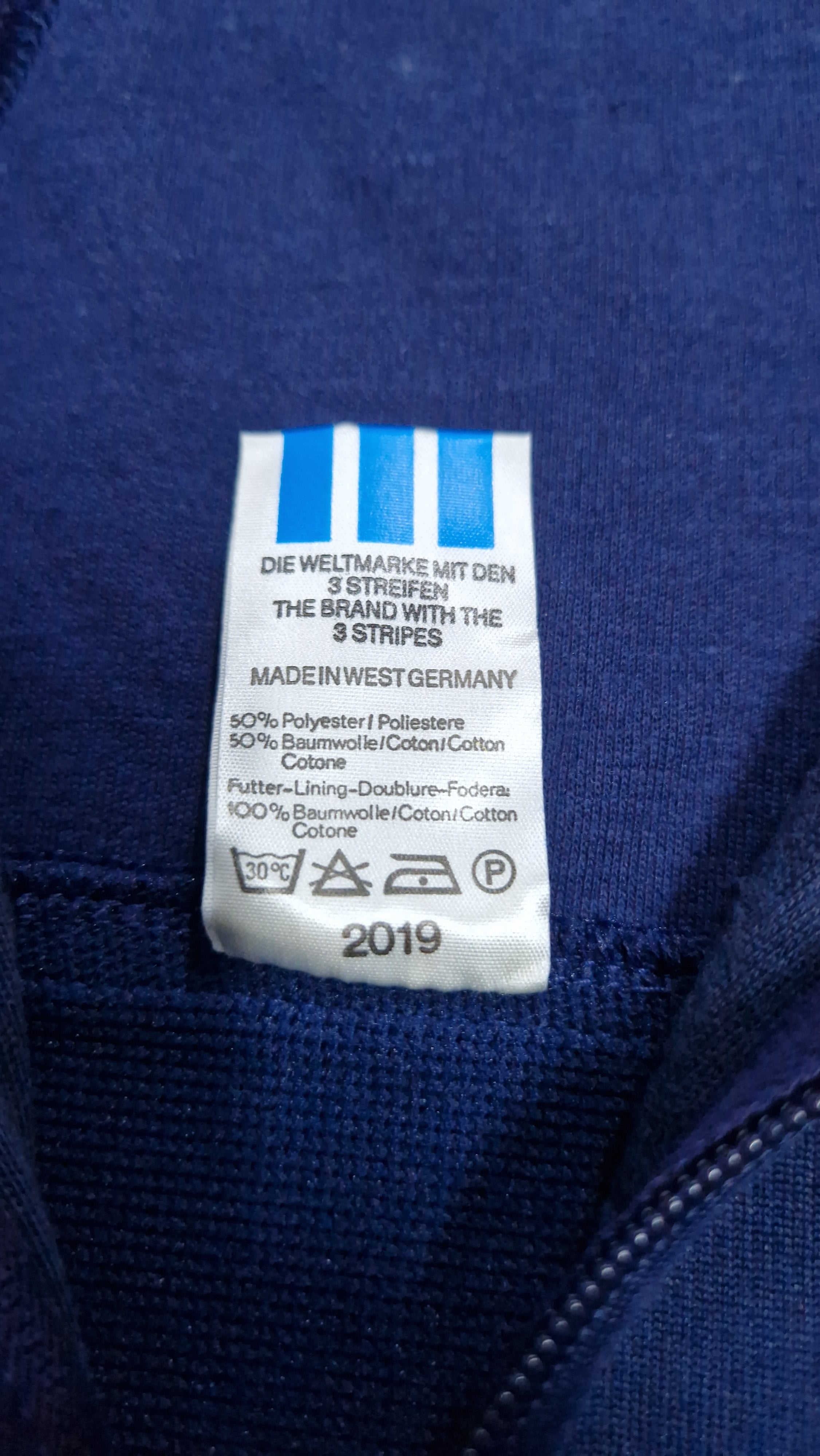80s Adidas Damen Ski Overall Deadstock Made In West Germany Dunkelblau D38 S