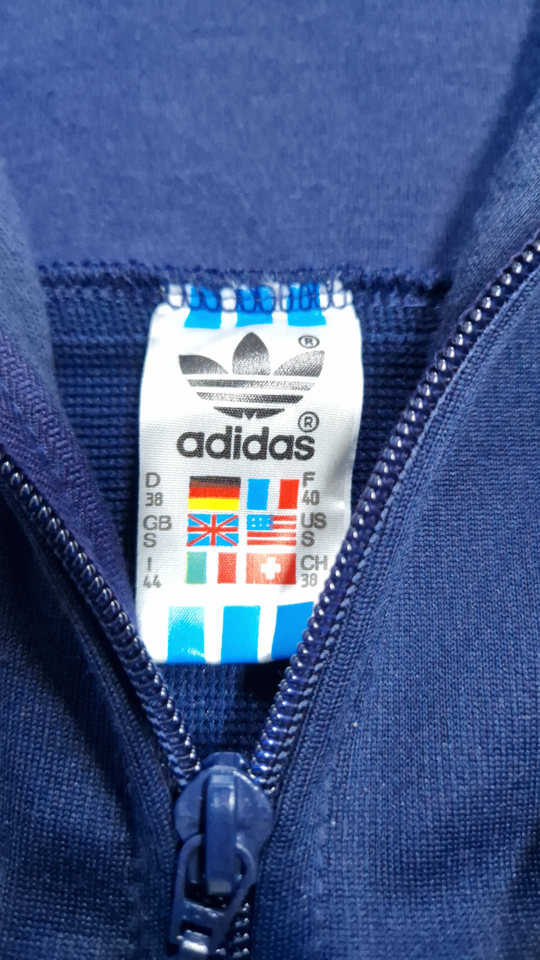 80s Adidas Damen Ski Overall Deadstock Made In West Germany Dunkelblau D38 S