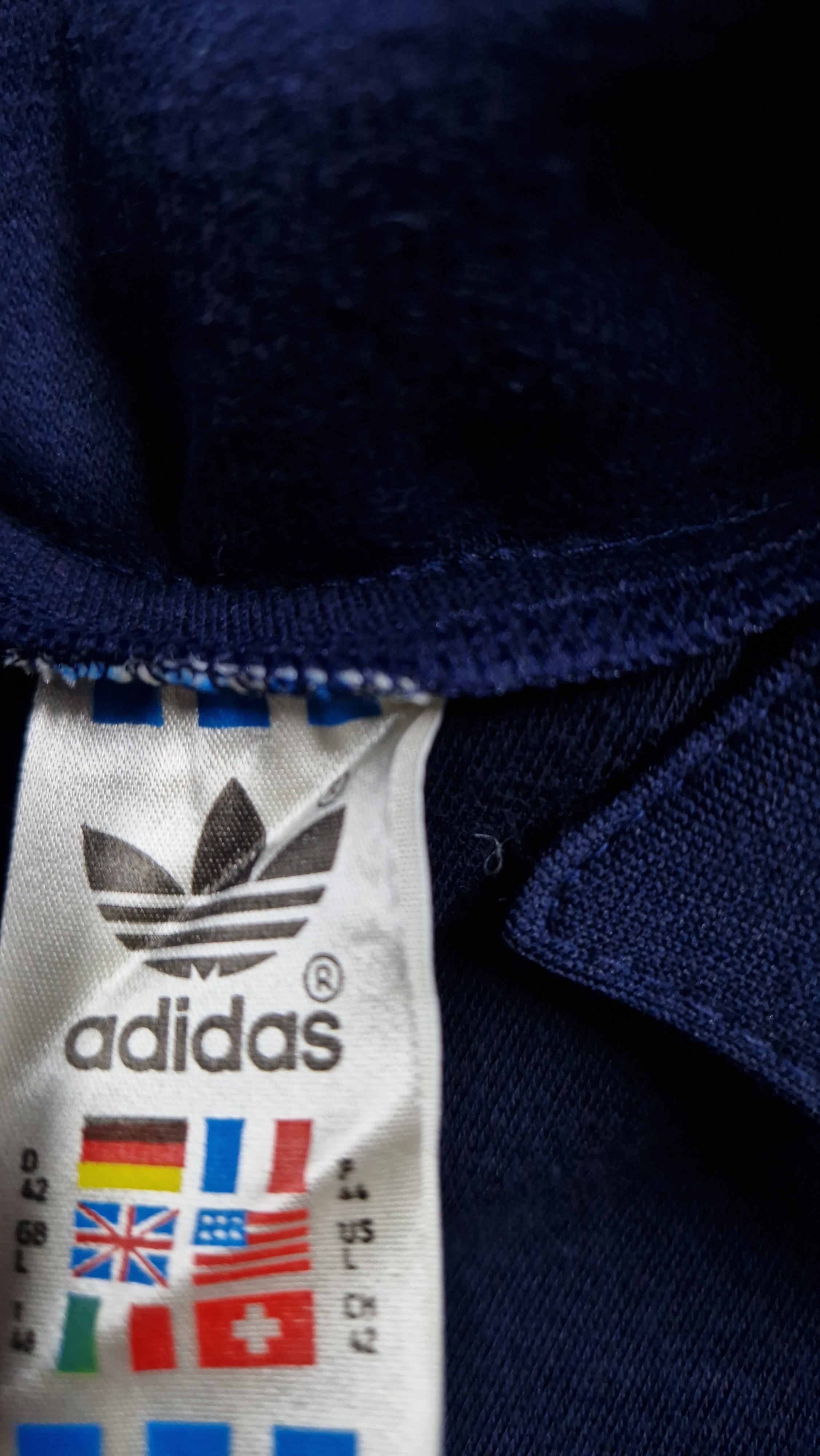 80s Adidas Damen Ski Overall Deadstock Made In West Germany Dunkelblau D42 L