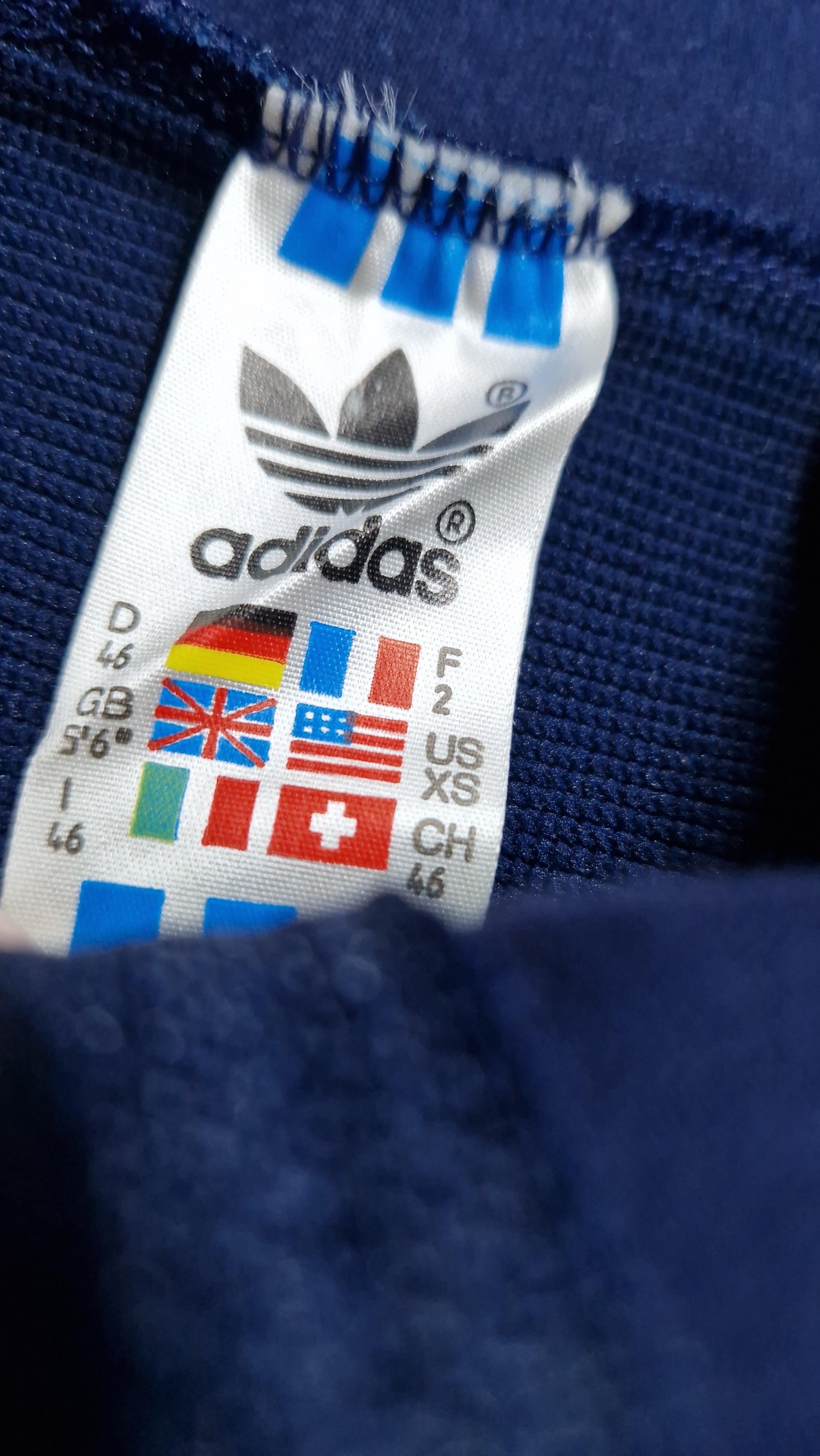 80s Adidas Ski Overall Deadstock Made In West Germany Dunkelblau D46 XS