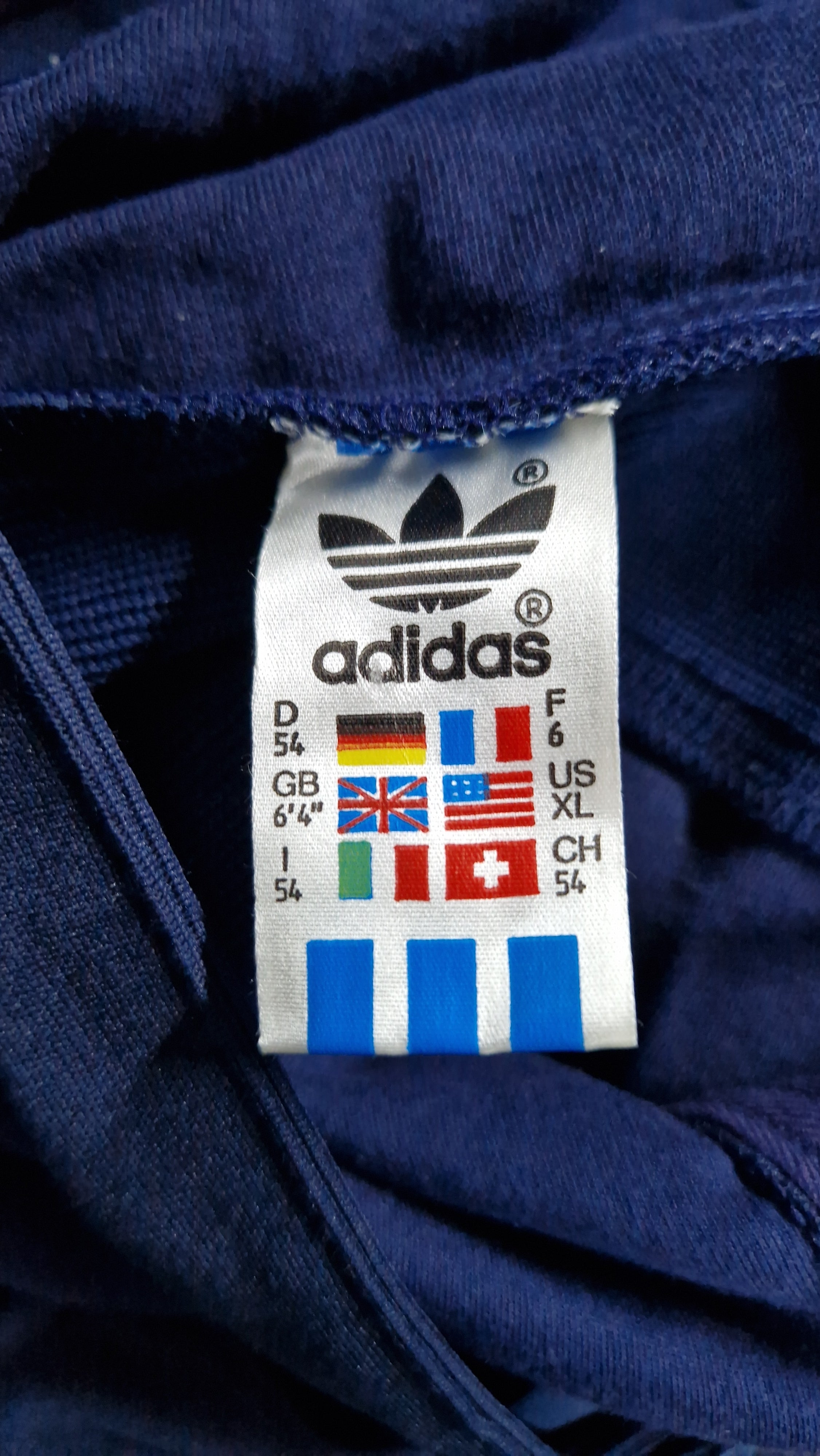 80s Adidas Ski Overall Deadstock Made In West Germany Dunkelblau D54 XL