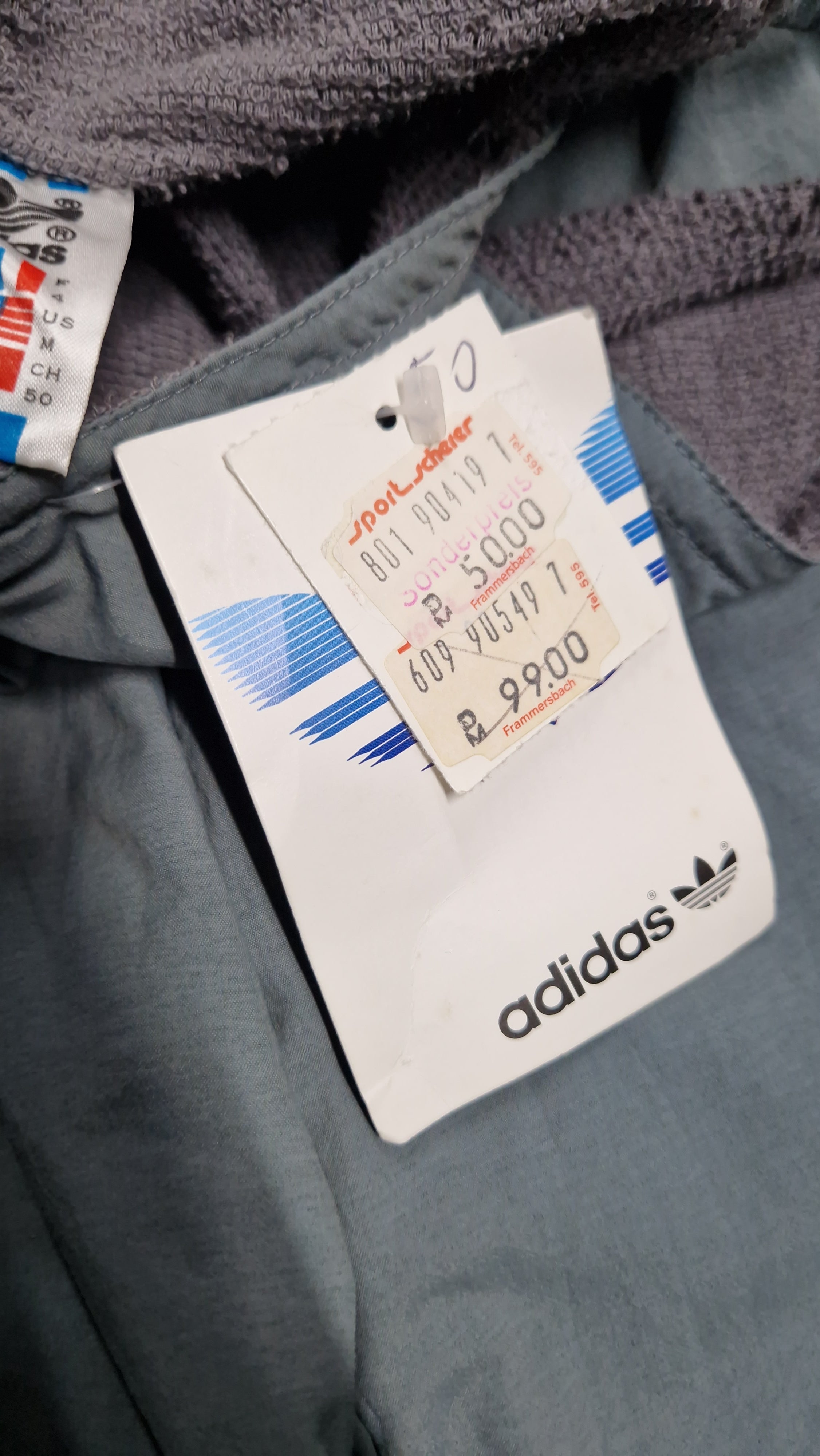 80s Adidas Ski Overall Deadstock Grau D50 M