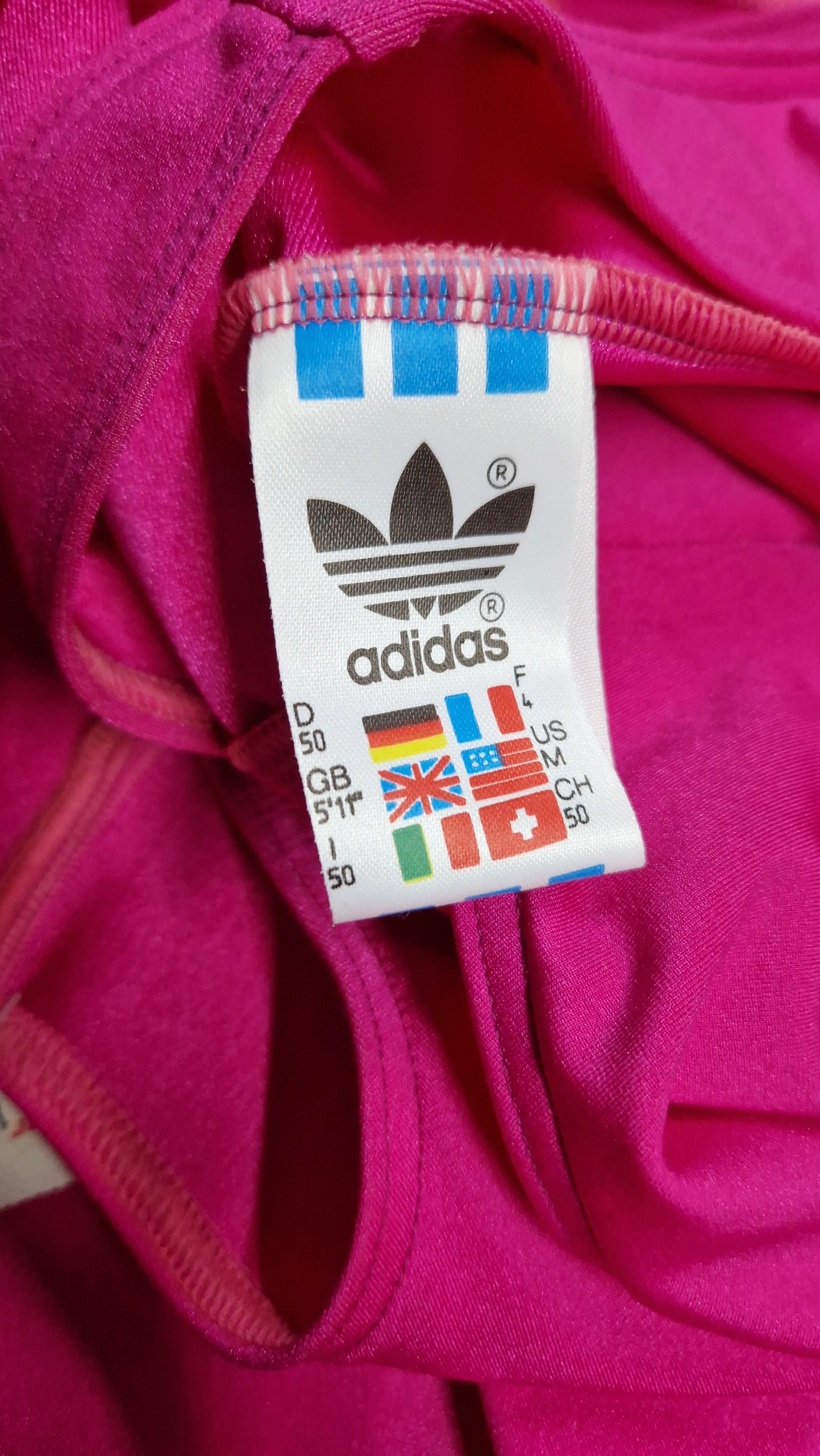 80s Adidas Ski Overall Deadstock Made In West Germany Rosa D50 M