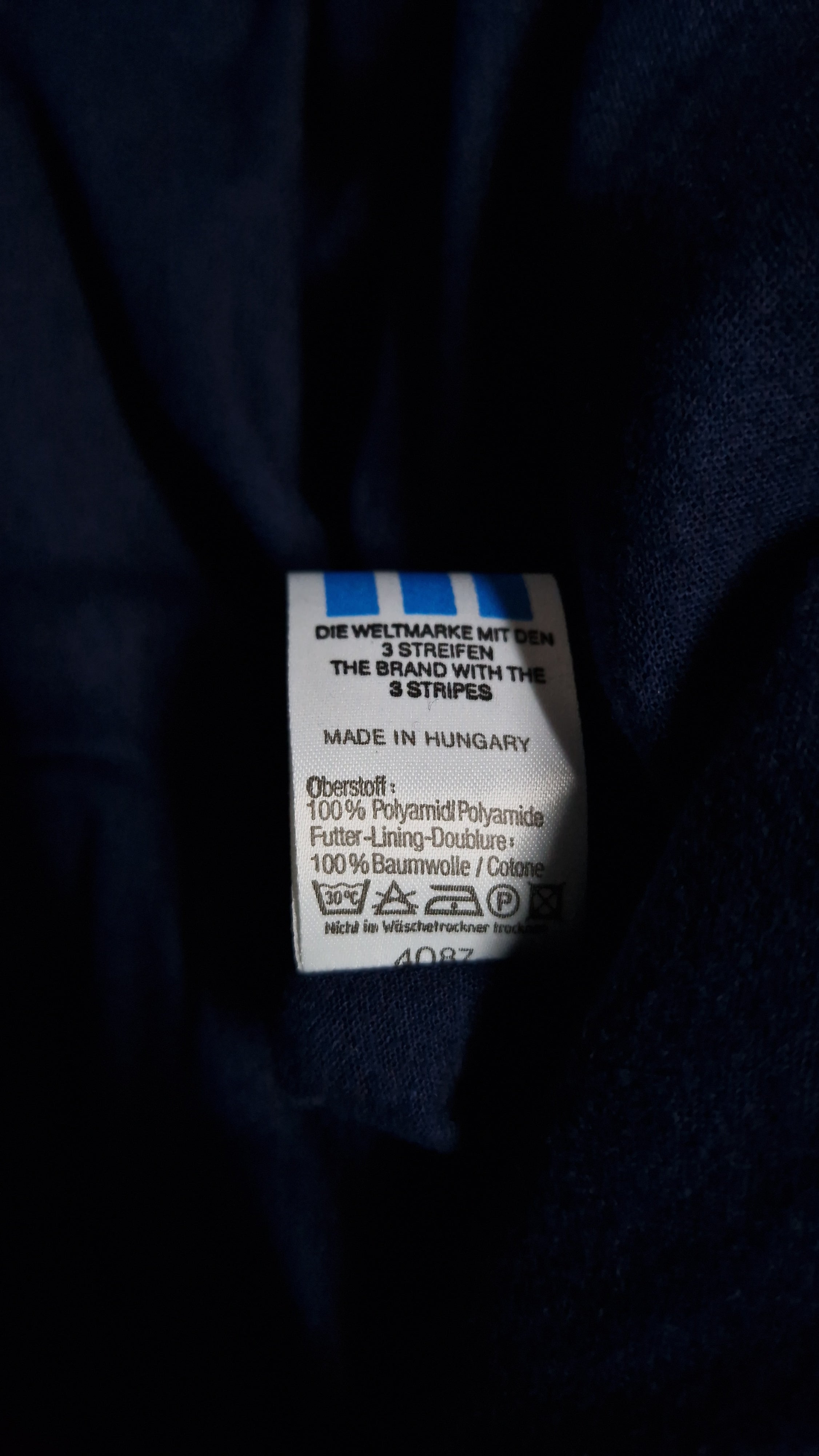 90s Adidas Overall Made In Hungary Dunkelblau D7 L