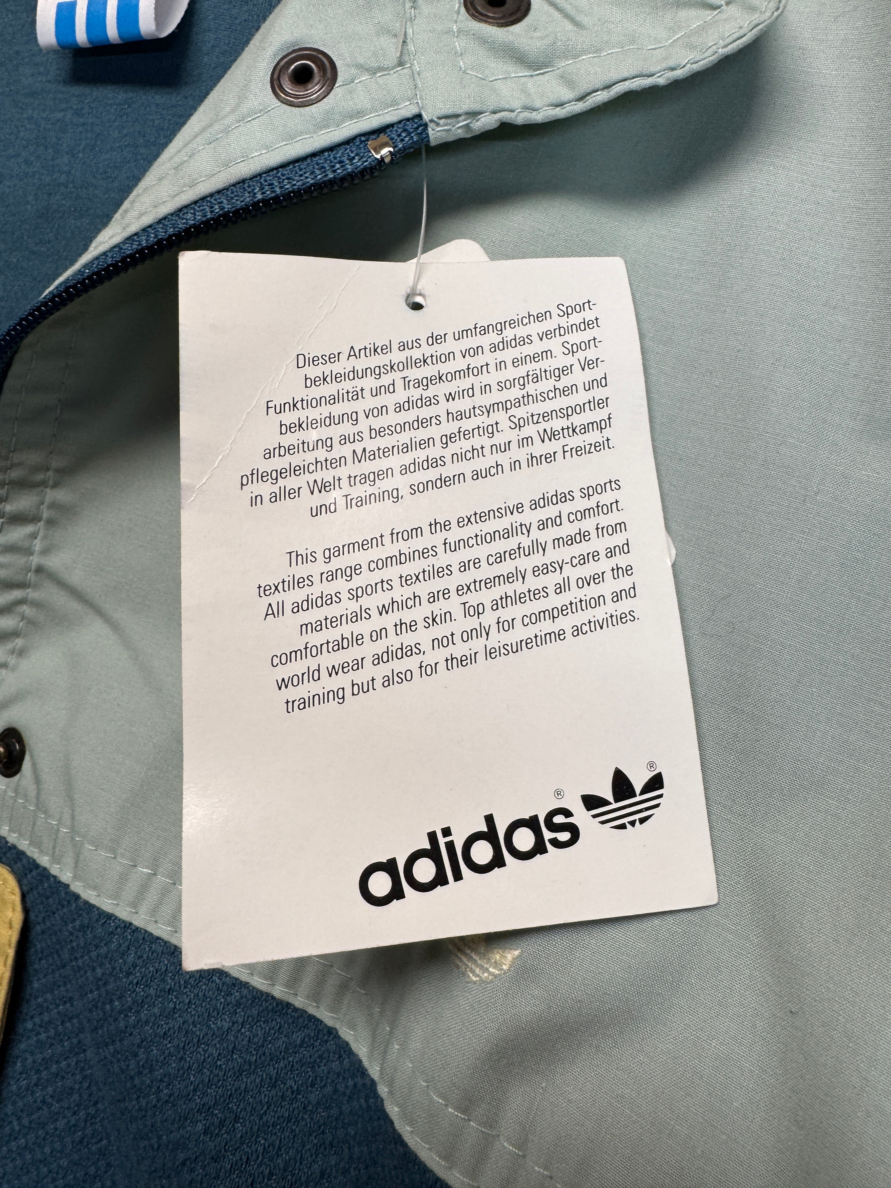 80s Adidas Damen Skianzug Deadstock Made In West Germany Petrol Mint D40 M