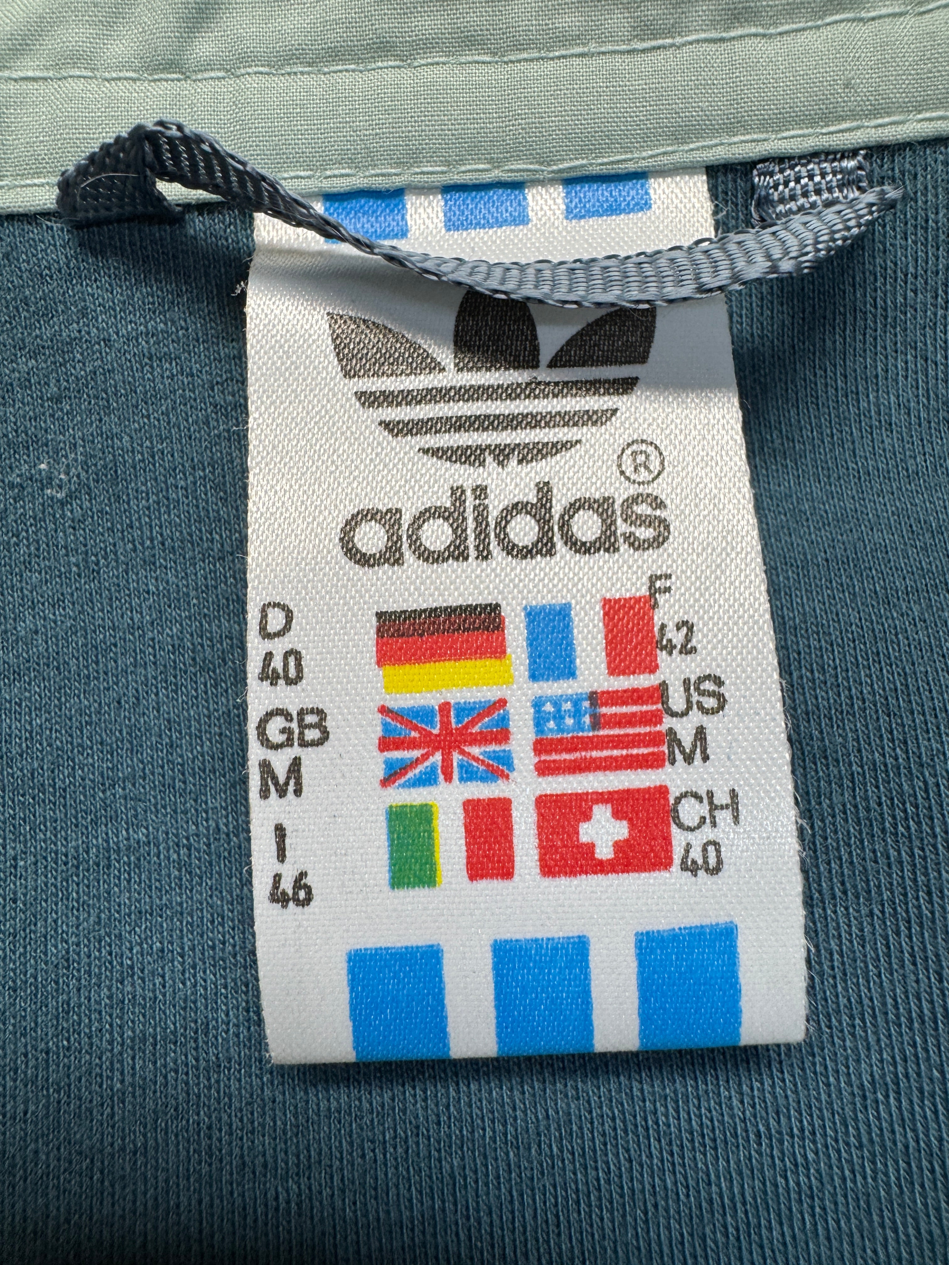 80s Adidas Damen Skianzug Deadstock Made In West Germany Petrol Mint D40 M