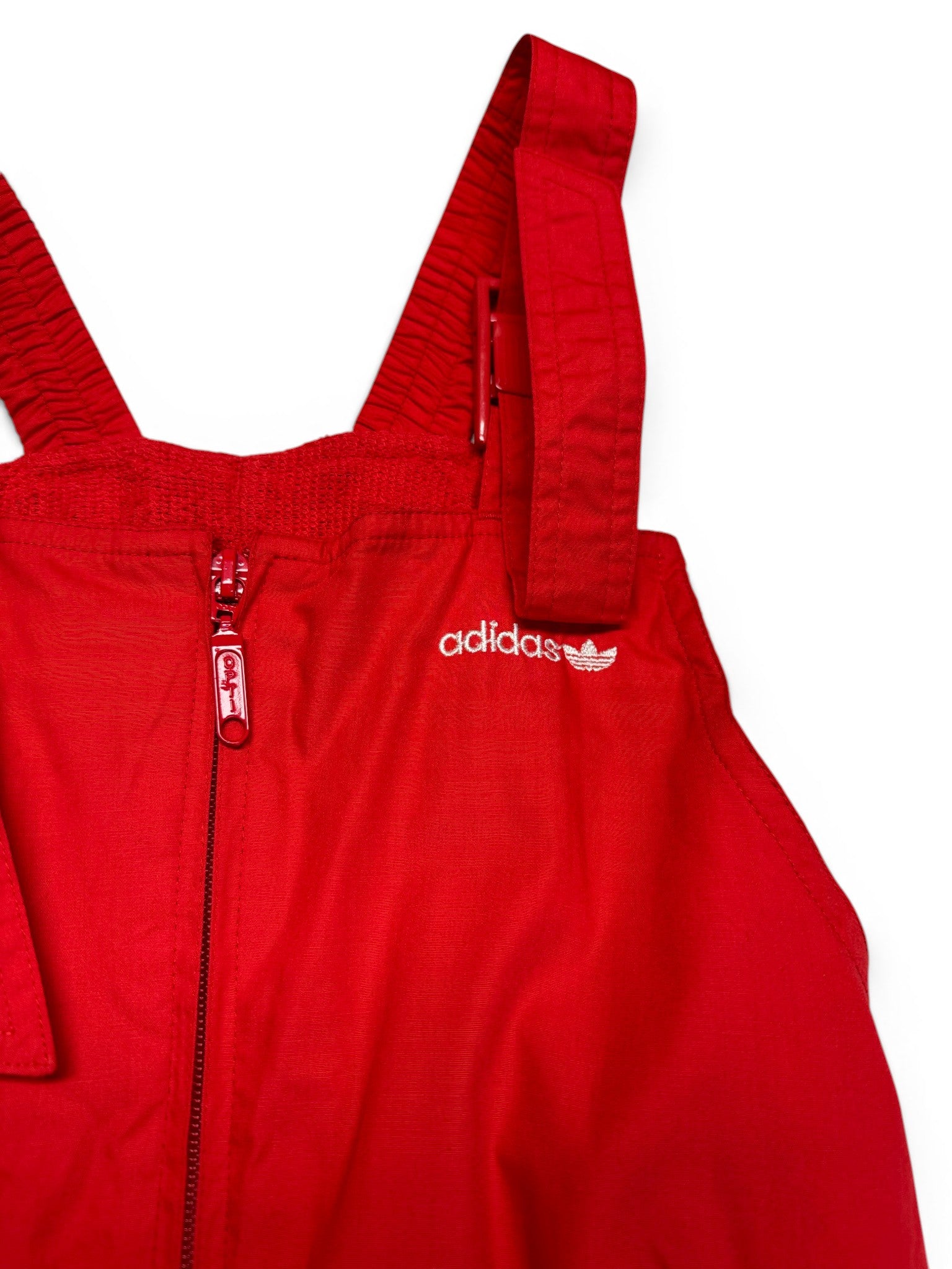 90s Adidas Damen Skianzug Deadstock Frottee Futter Monochrome Rot 38 XS