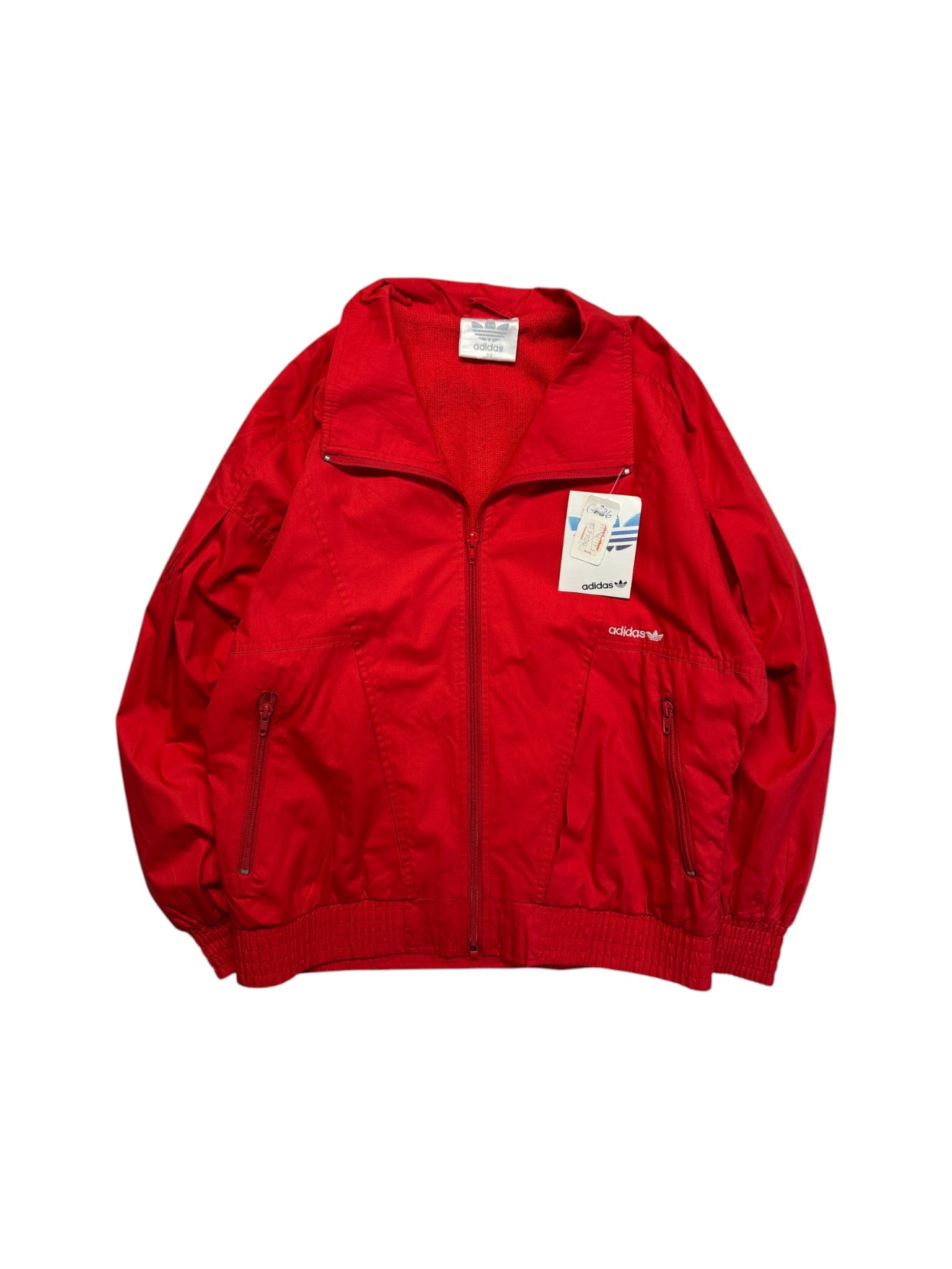 90s Adidas Damen Skianzug Deadstock Frottee Futter Monochrome Rot 38 XS
