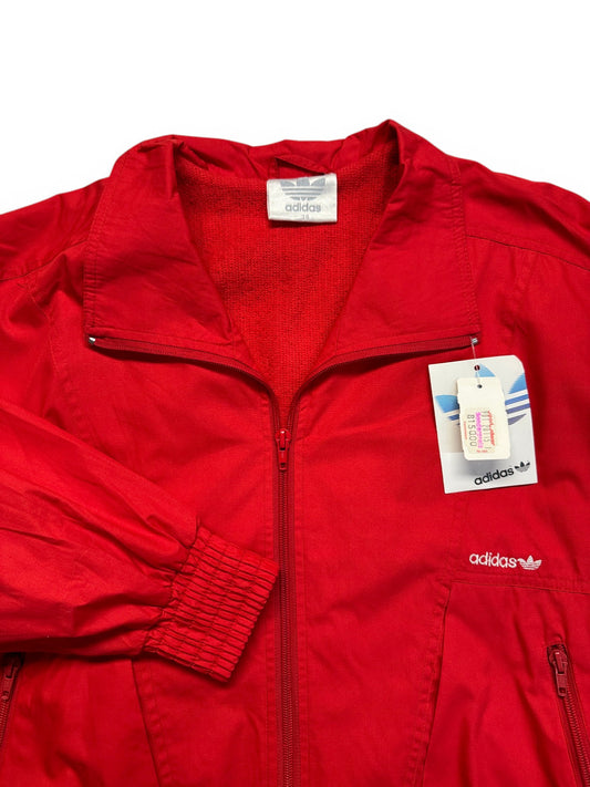 90s Adidas Damen Skianzug Deadstock Frottee Futter Monochrome Rot 38 XS