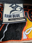 Y2K Sweater Raw Blue First Team Bestickt Beige Schwarz XXL