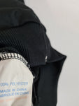 Vintage Reebok Sportjacke Logostreifen Schwarz Weiß XS