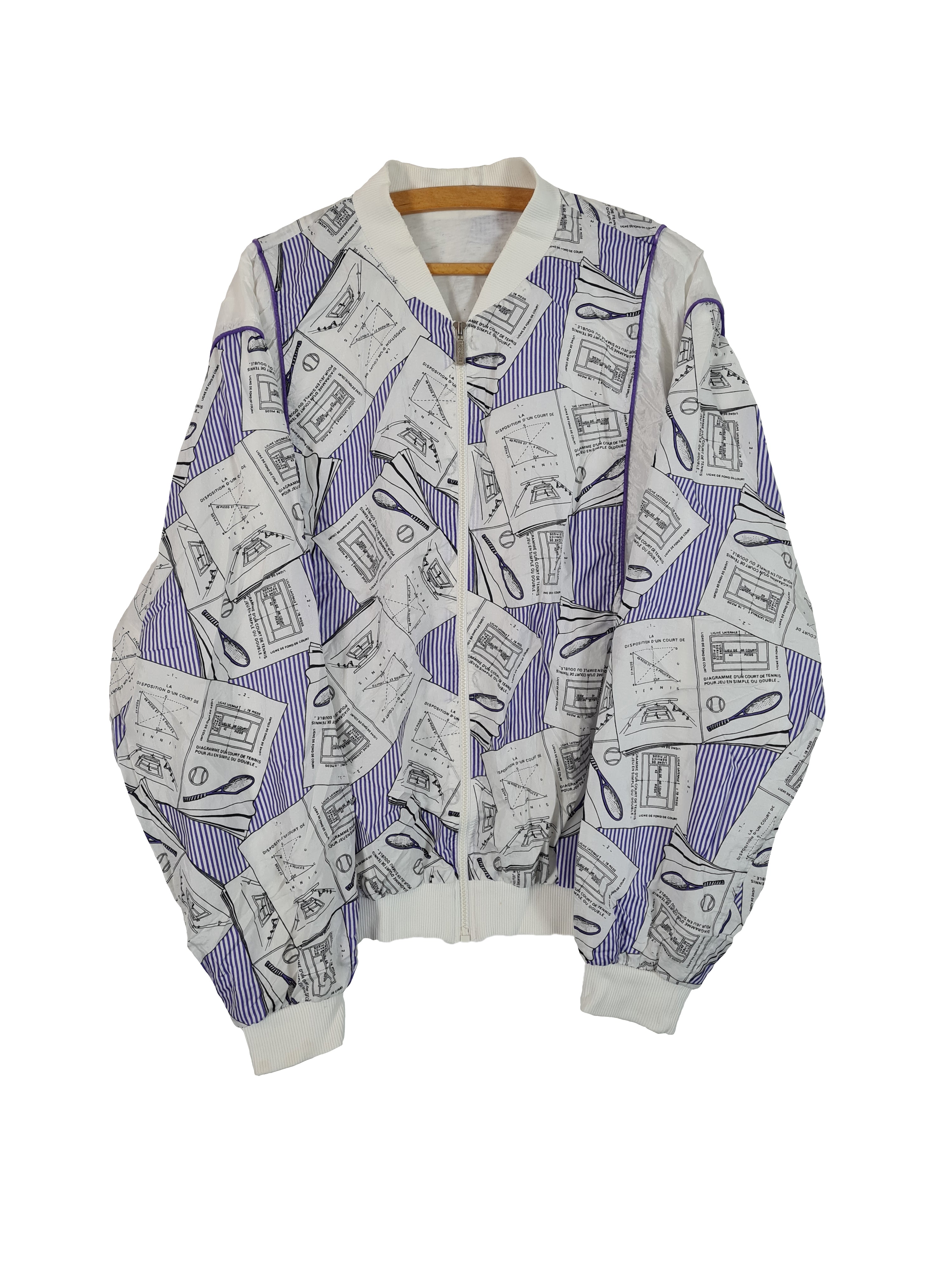 Rare! Vintage Lacoste Sportjacke Tennis Print S-L - RareRags