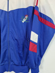 Adidas Sportjacke Print Made in Singapore Blau Weiß Rot M
