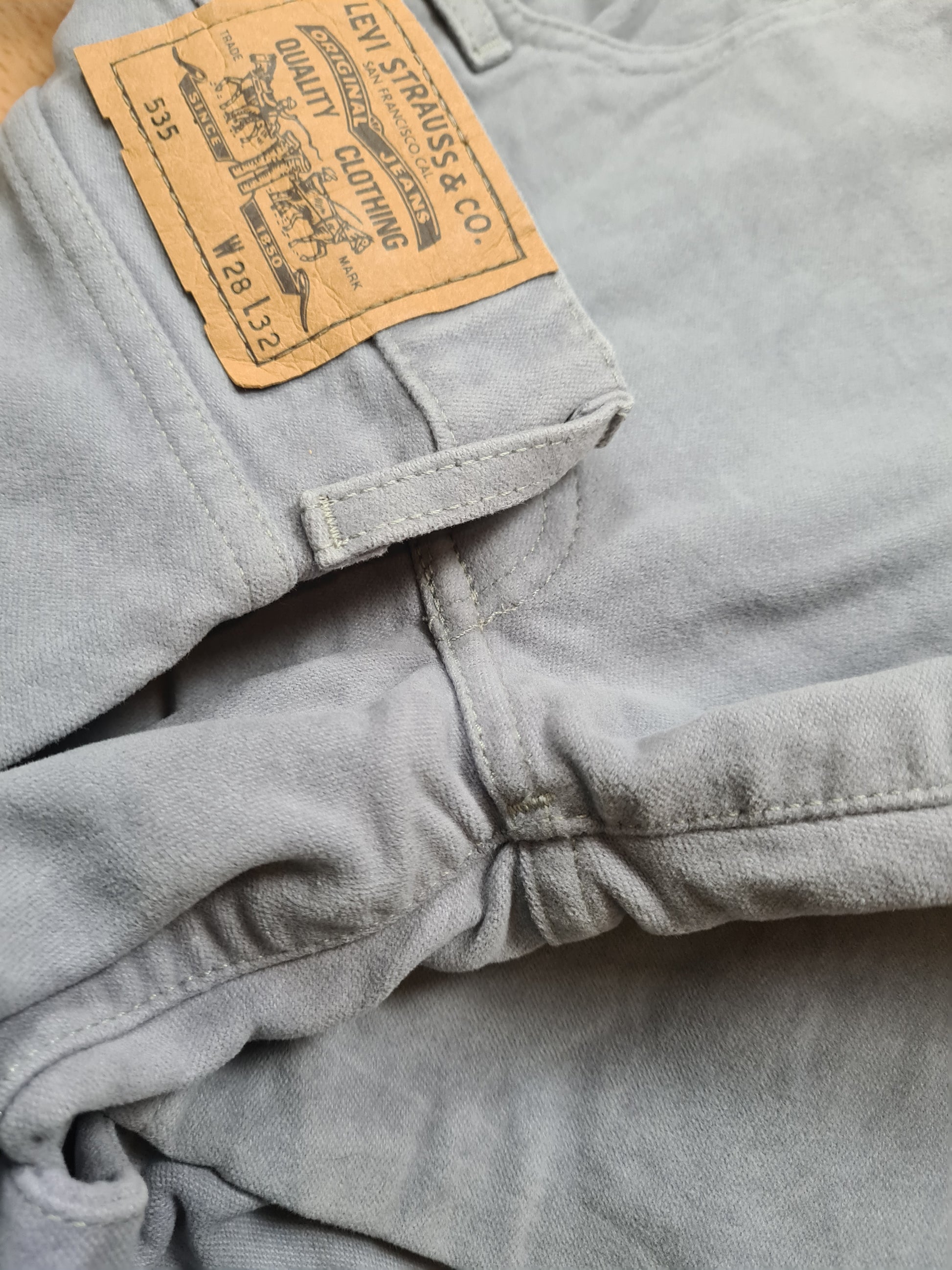 Vintage Levis Hose 535 Grau W28 L32 - RareRags