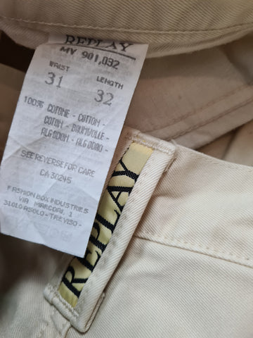 Beige W31 Italy RareRags in L32 – Hose Made Replay