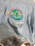 Vintage Hard Rock Cafe Jeansjacke Miami Hellblau XXL