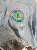 Vintage Hard Rock Cafe Jeansjacke Miami Hellblau XXL