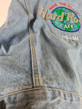 Vintage Hard Rock Cafe Jeansjacke Miami Hellblau XXL
