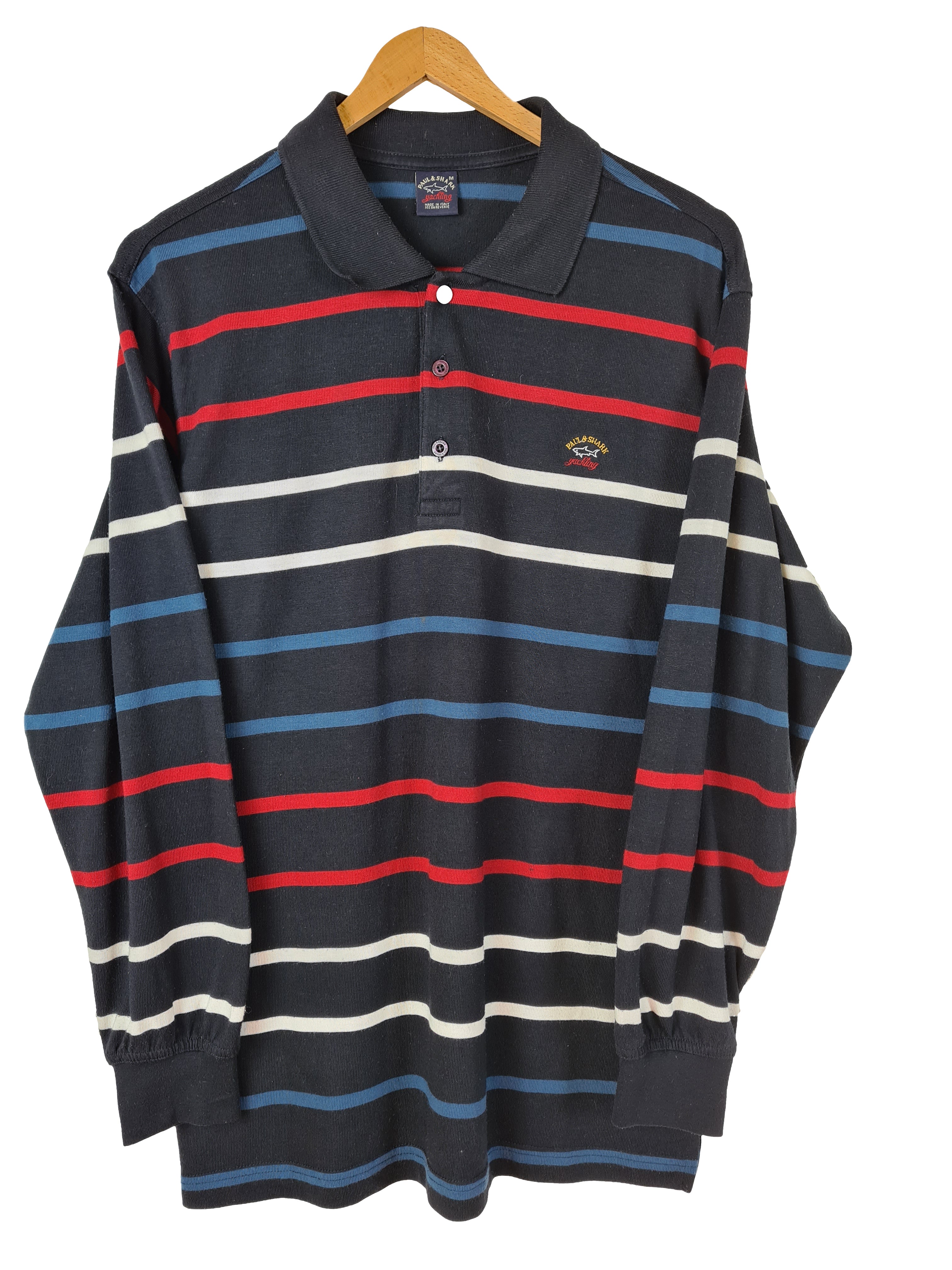 Vintage Paul Shark Sweater mit Polokragen Bunt M - RareRags