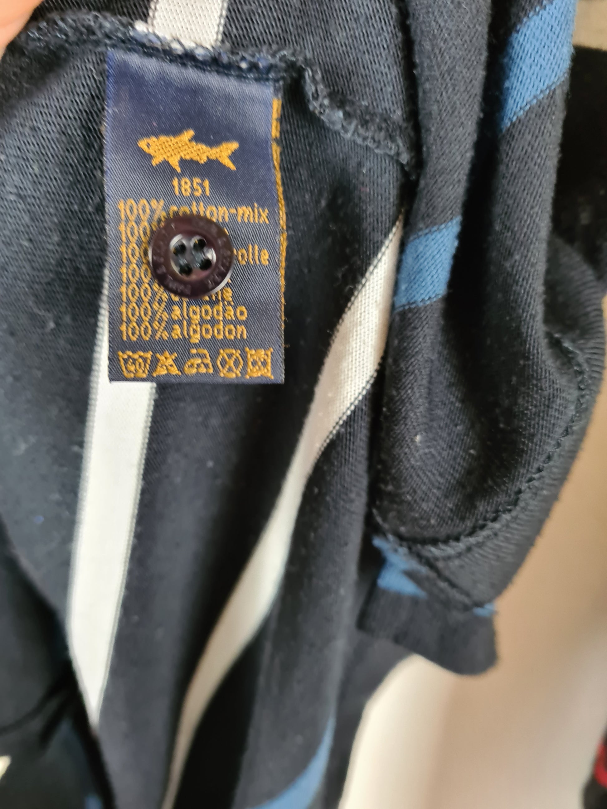 Vintage Paul Shark Sweater mit Polokragen Bunt M - RareRags