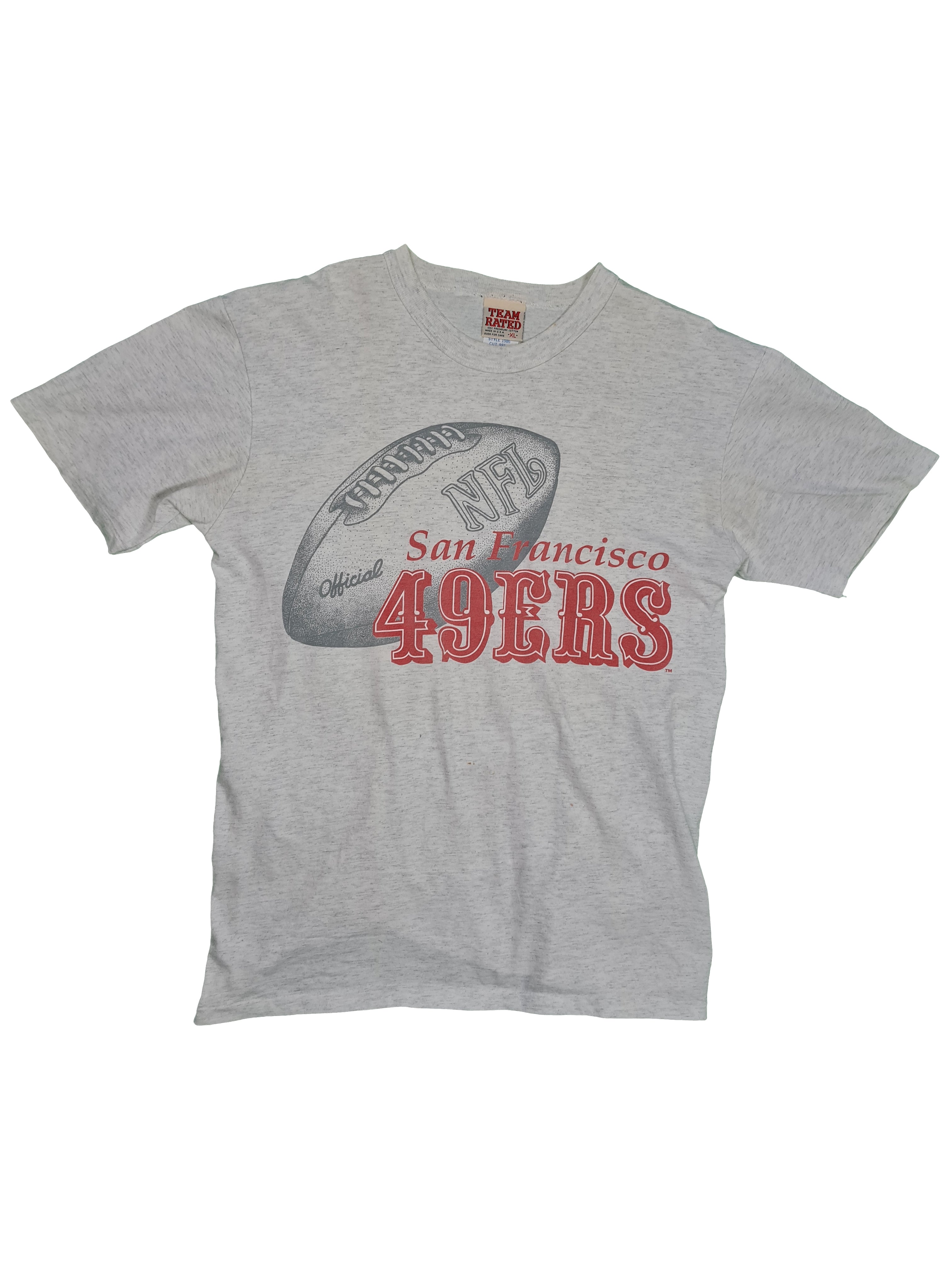 Team Rated San Fransisco 49ERS Tee Grau XL - RareRags