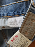 Mustang Oregon Button Fly Regular Fit Vintage Jeans neu mit Etikett 33/30