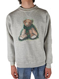 Vintage Hanes Sweater Teddy Bear Made in Mexico Grau Frontprint L