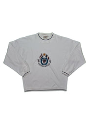 Vintage Champione Sweater Challange Bestickt Weiß XL - RareRags