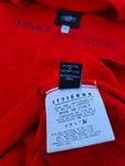 Vintage Versace Jeans Couture Strickpulli/Sweater Merino Rot XL