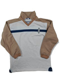 Y2K MTV Sweater Polokragen Weiß/Beige M