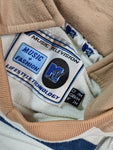 Y2K MTV Sweater Polokragen Weiß/Beige M