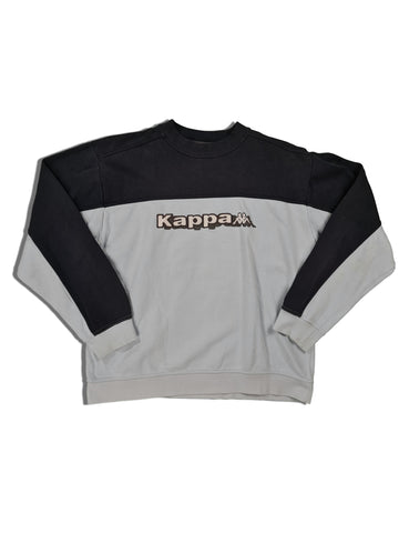 Vintage Kappa Sweater Basic Bestickt Blau M