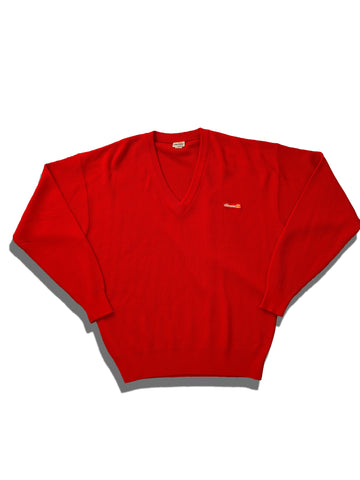 Vintage Ellesse Sweater Bestickt Rot L-XL