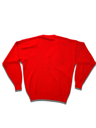 Vintage Ellesse Sweater Bestickt Rot L-XL