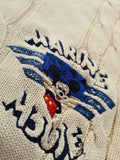 Rare! Vintage Iceberg Strickpulli Marine Mouse Bestickt Beige M-XL