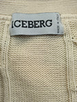 Rare! Vintage Iceberg Strickpulli Marine Mouse Bestickt Beige M-XL