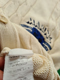 Rare! Vintage Iceberg Strickpulli Marine Mouse Bestickt Beige M-XL