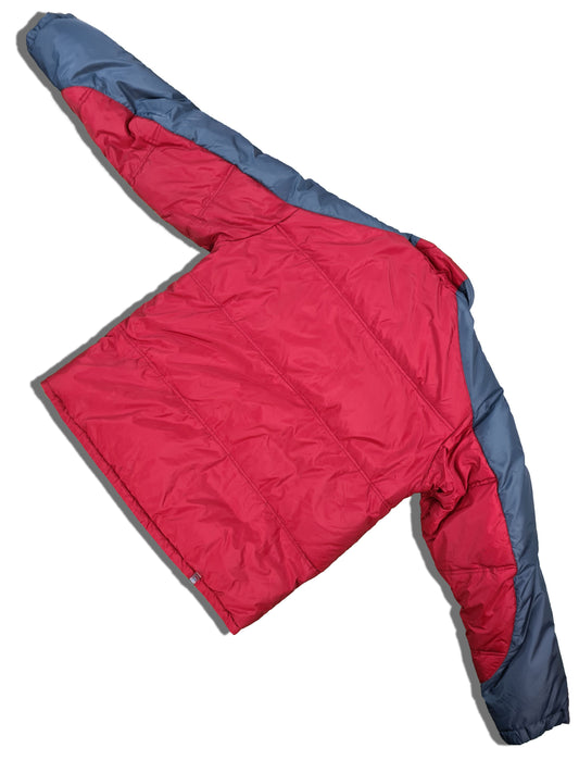 Vintage Helly Hansen Daunenjacke Basic Bestickt Rot/Anthrazit XL