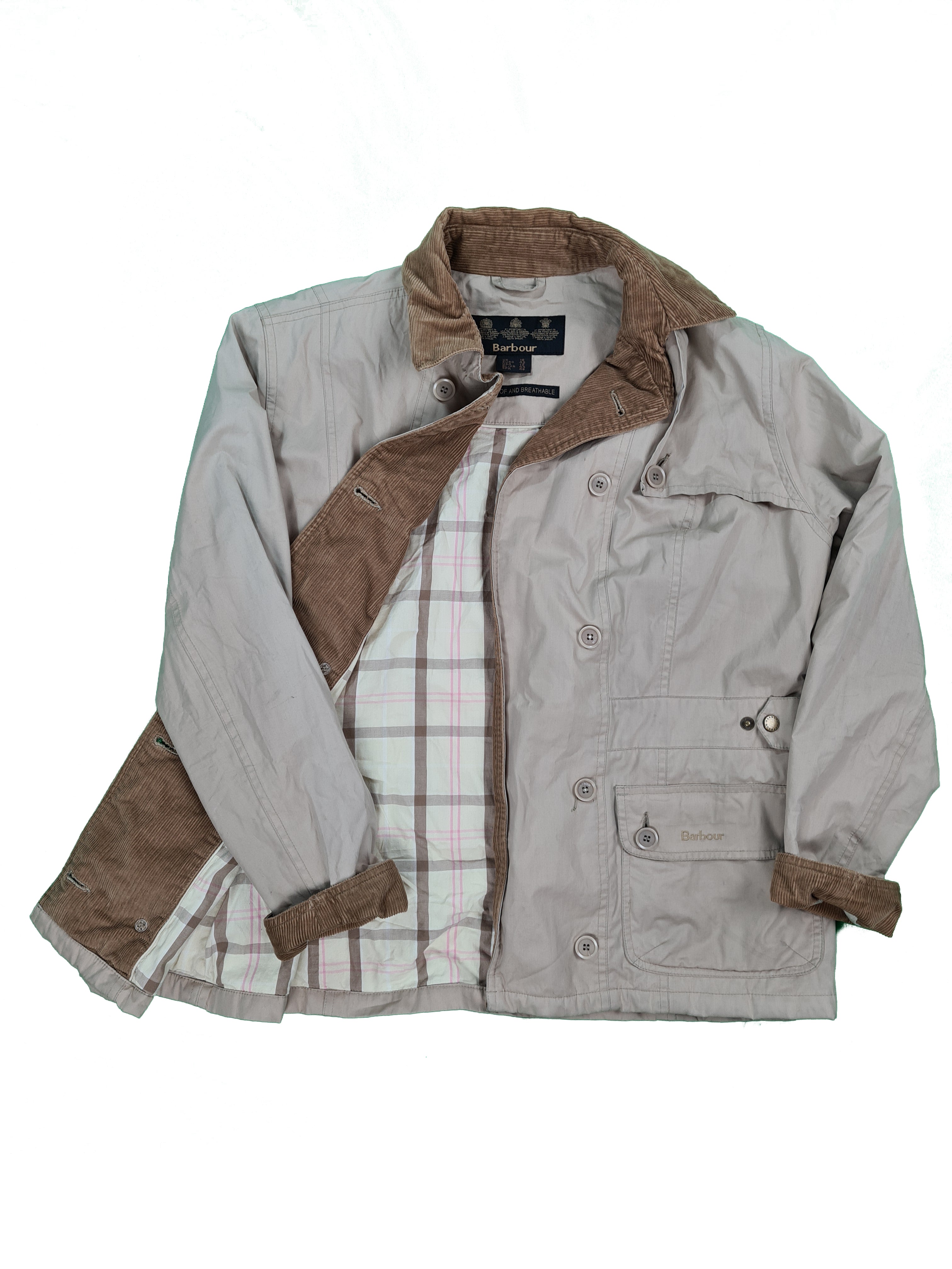 Basic Barbour Outdoor Damenjacke Waterproof And Breathable Hellbraun M-L - RareRags