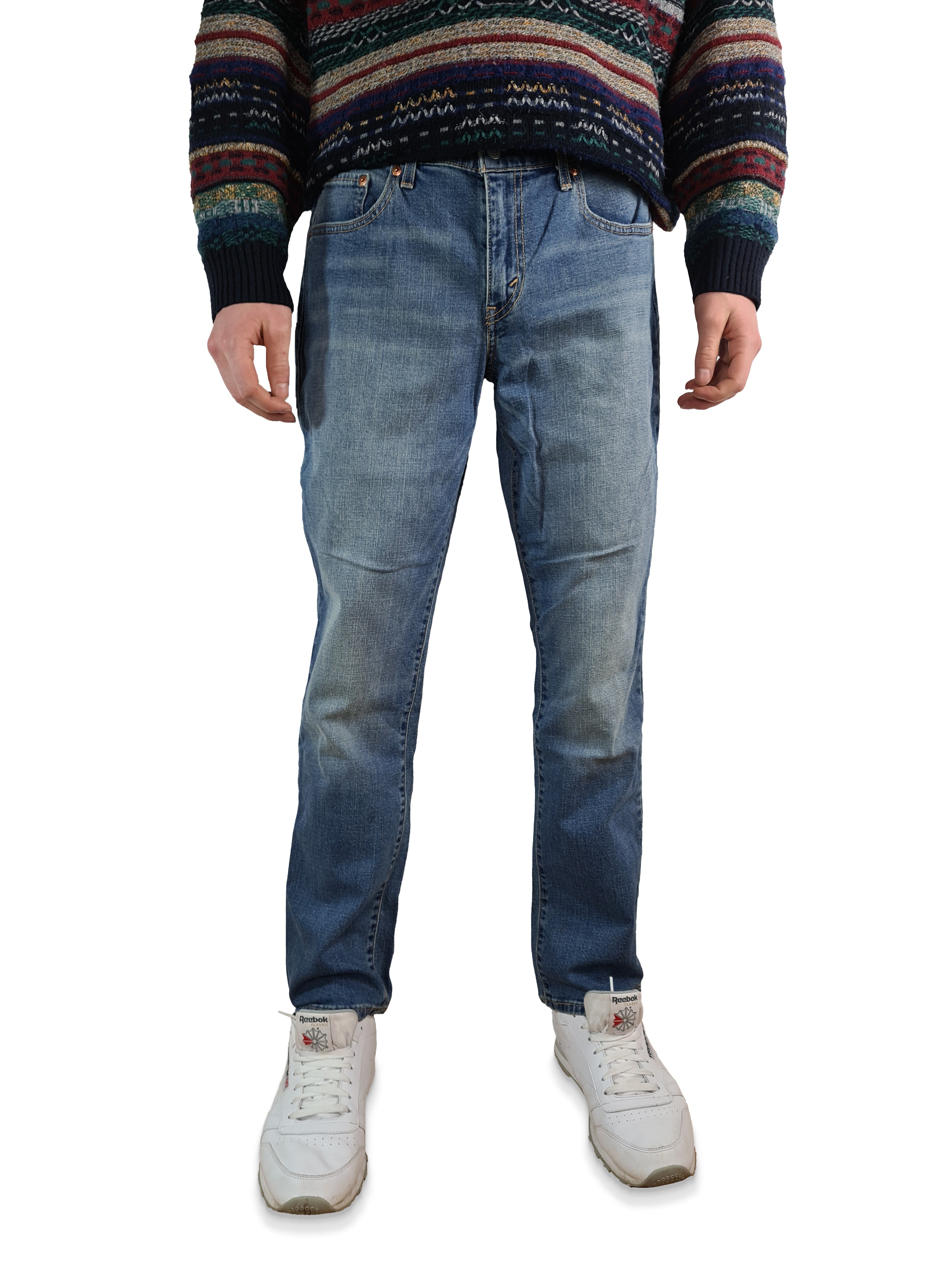 Moderne Levis Jeans 414 Relaxed Straight Hellblau W30 L32 - RareRags