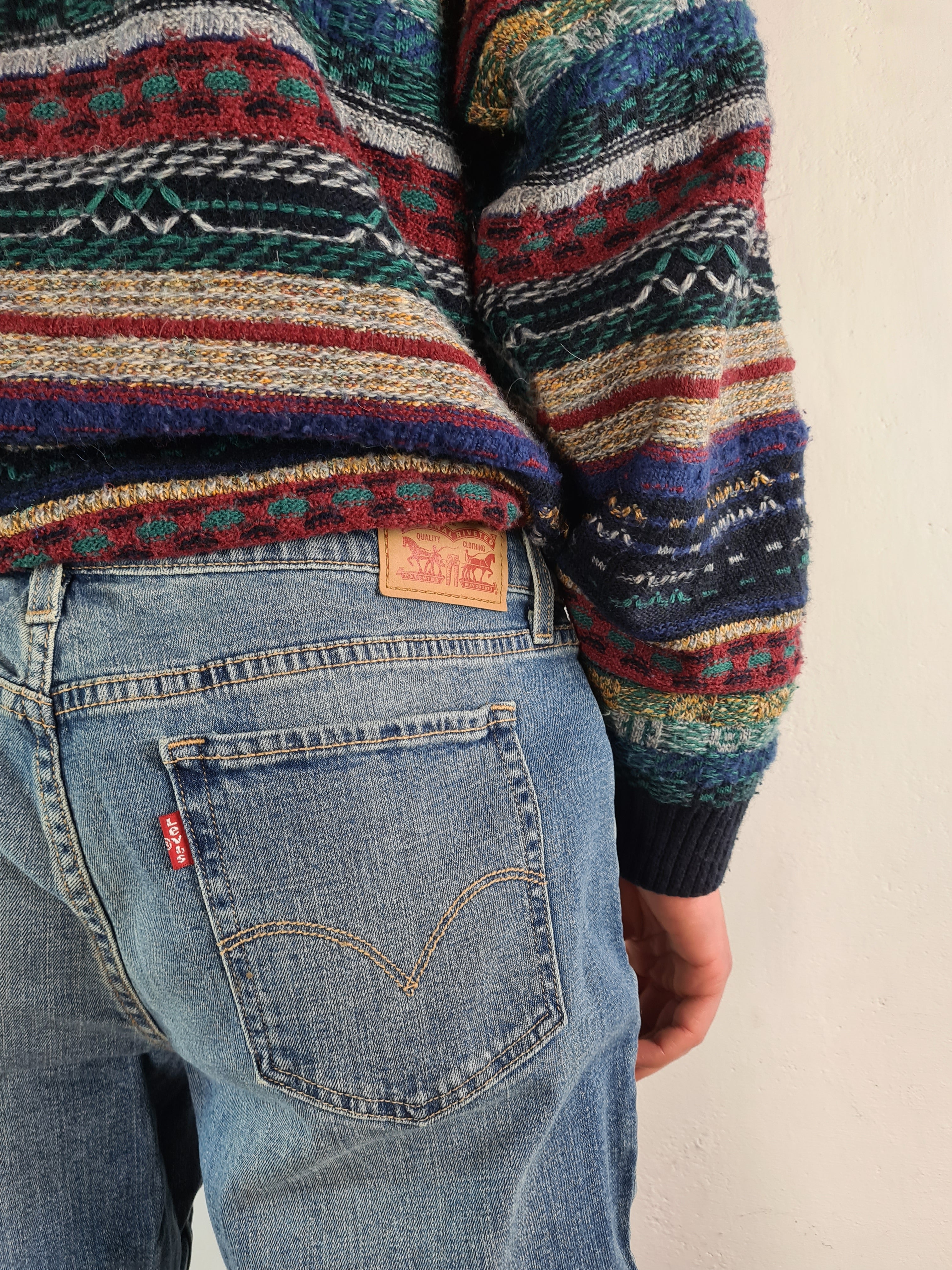 Moderne Levis Jeans 414 Relaxed Straight Hellblau W30 L32 - RareRags