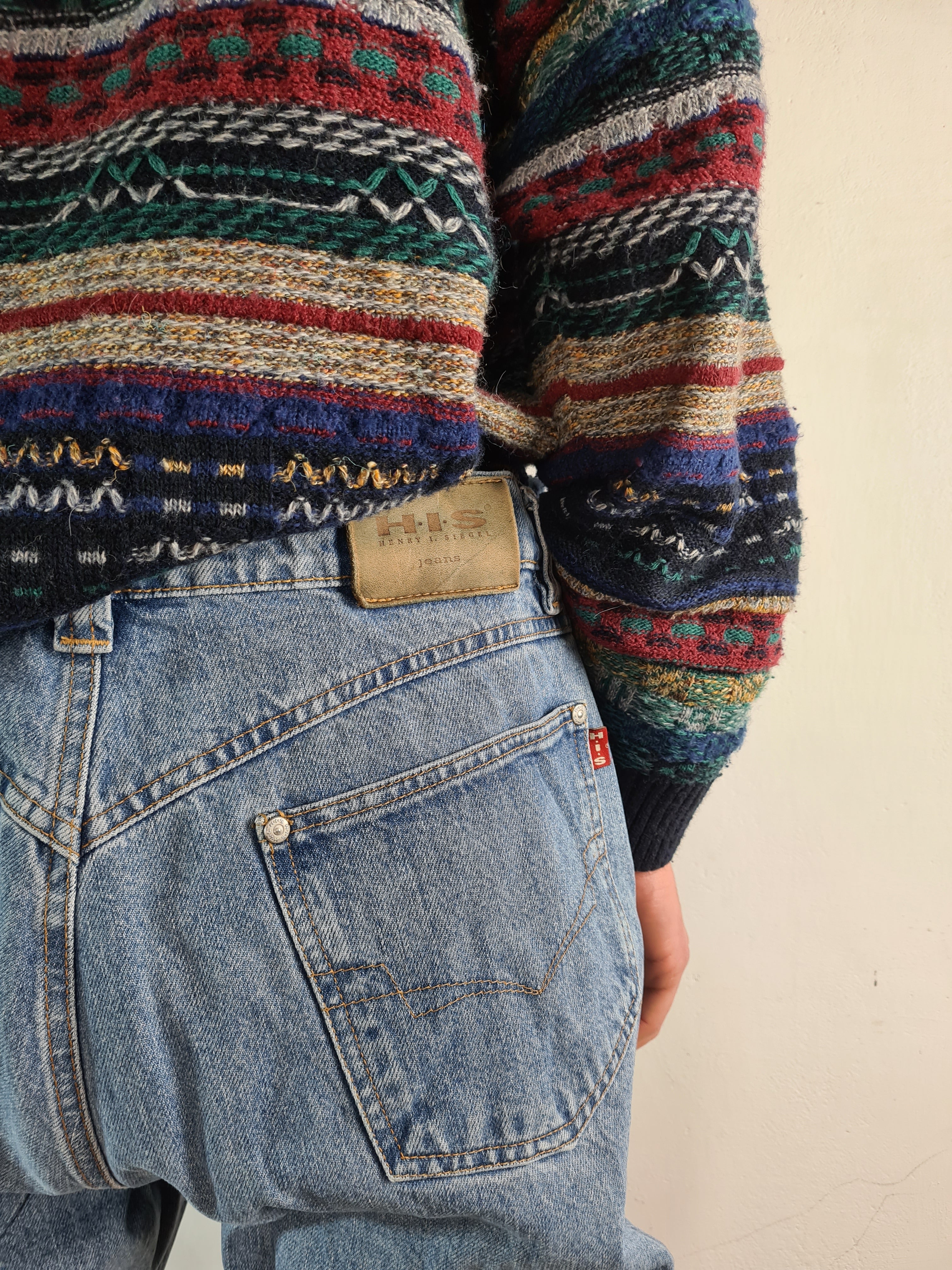 Vintage HIS Jeans Basic Hellblau L-XL - RareRags