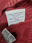 Vintage Ralph Lauren Strickjacke Basic Dunkelrot L-XL