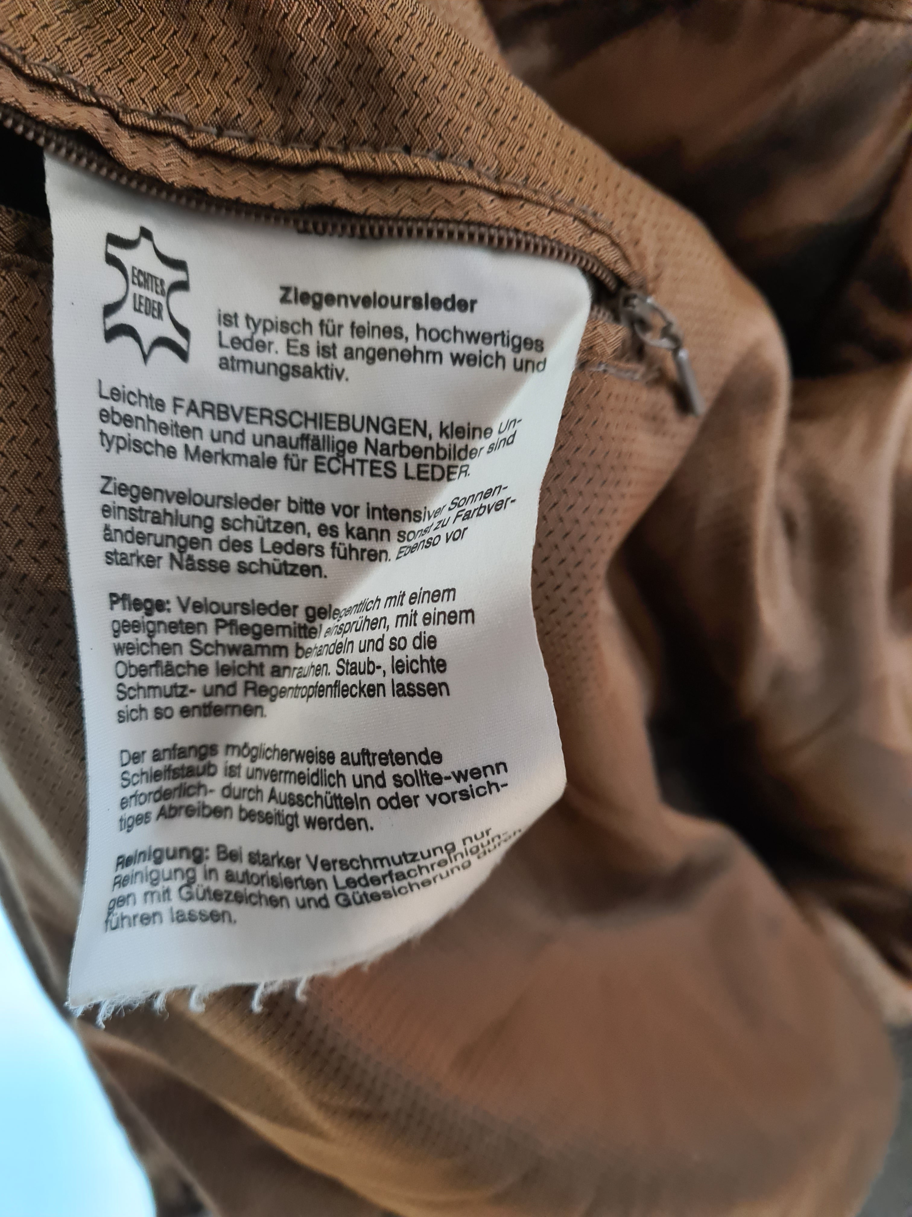 Vintage Yves Saint Laurent X C&A Lederjacke Ziegenverlours Hellbraun L-XL - RareRags