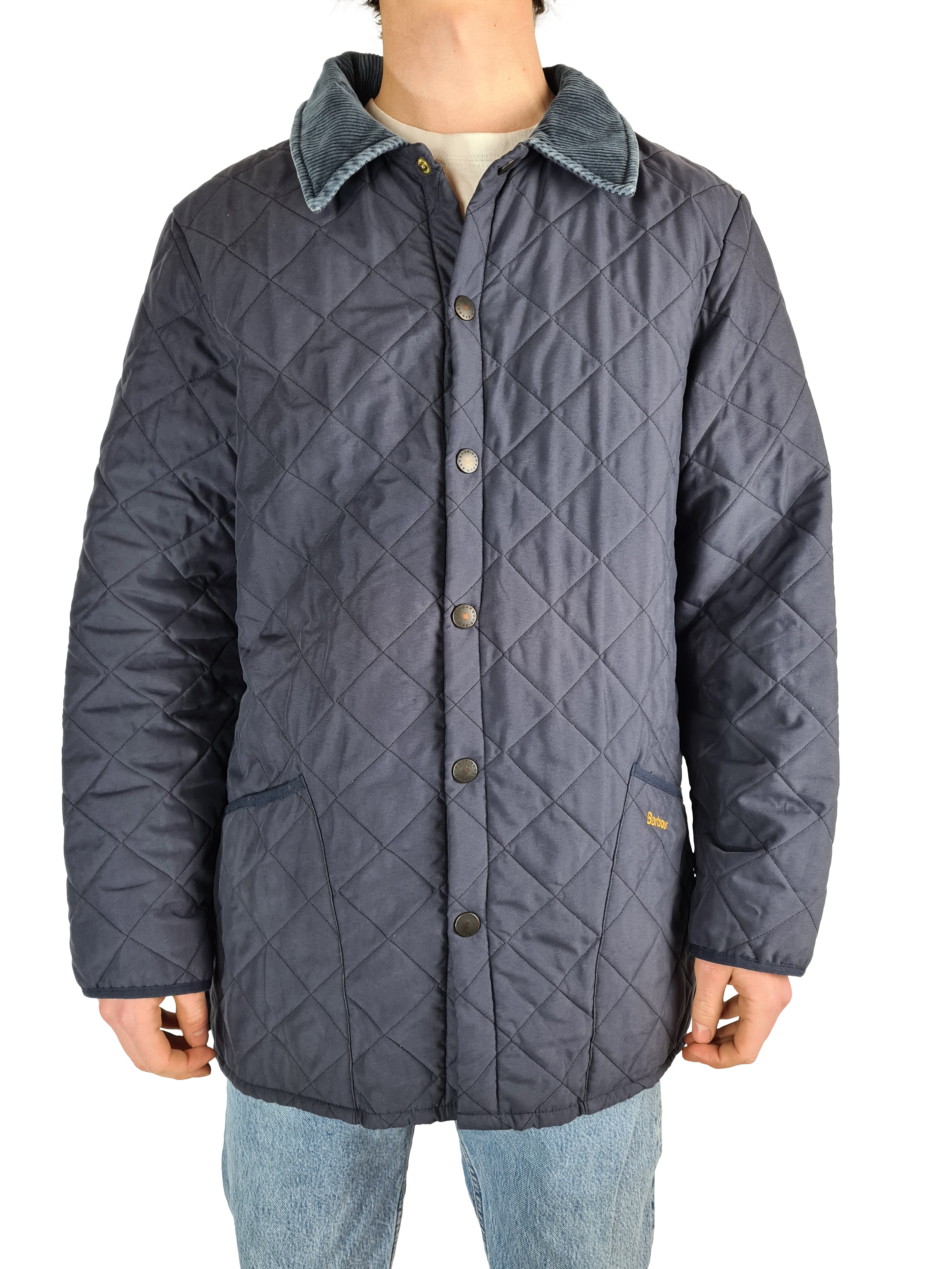 Basic Barbour Steppjacke D371 Eskdale Jacket Dunkelblau M - RareRags