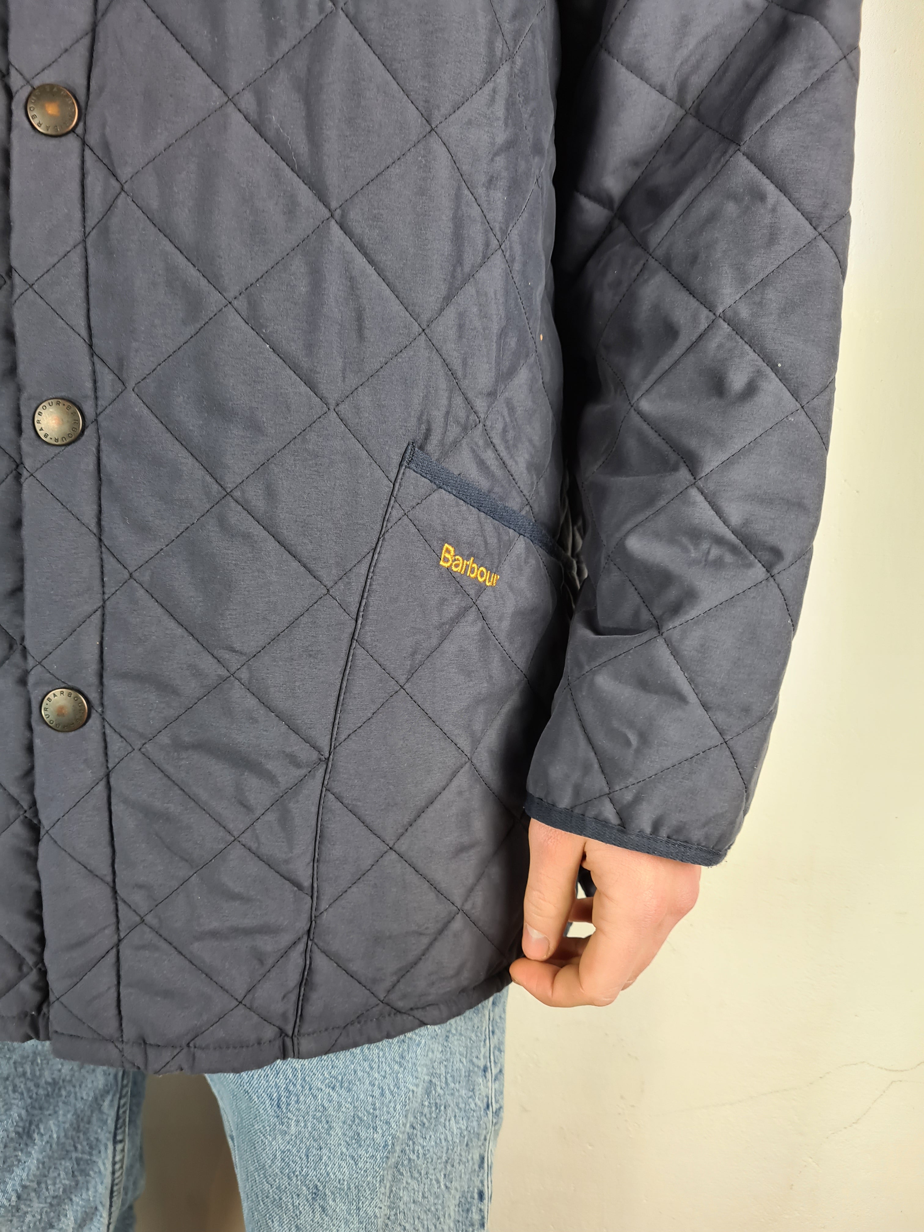 Basic Barbour Steppjacke D371 Eskdale Jacket Dunkelblau M - RareRags