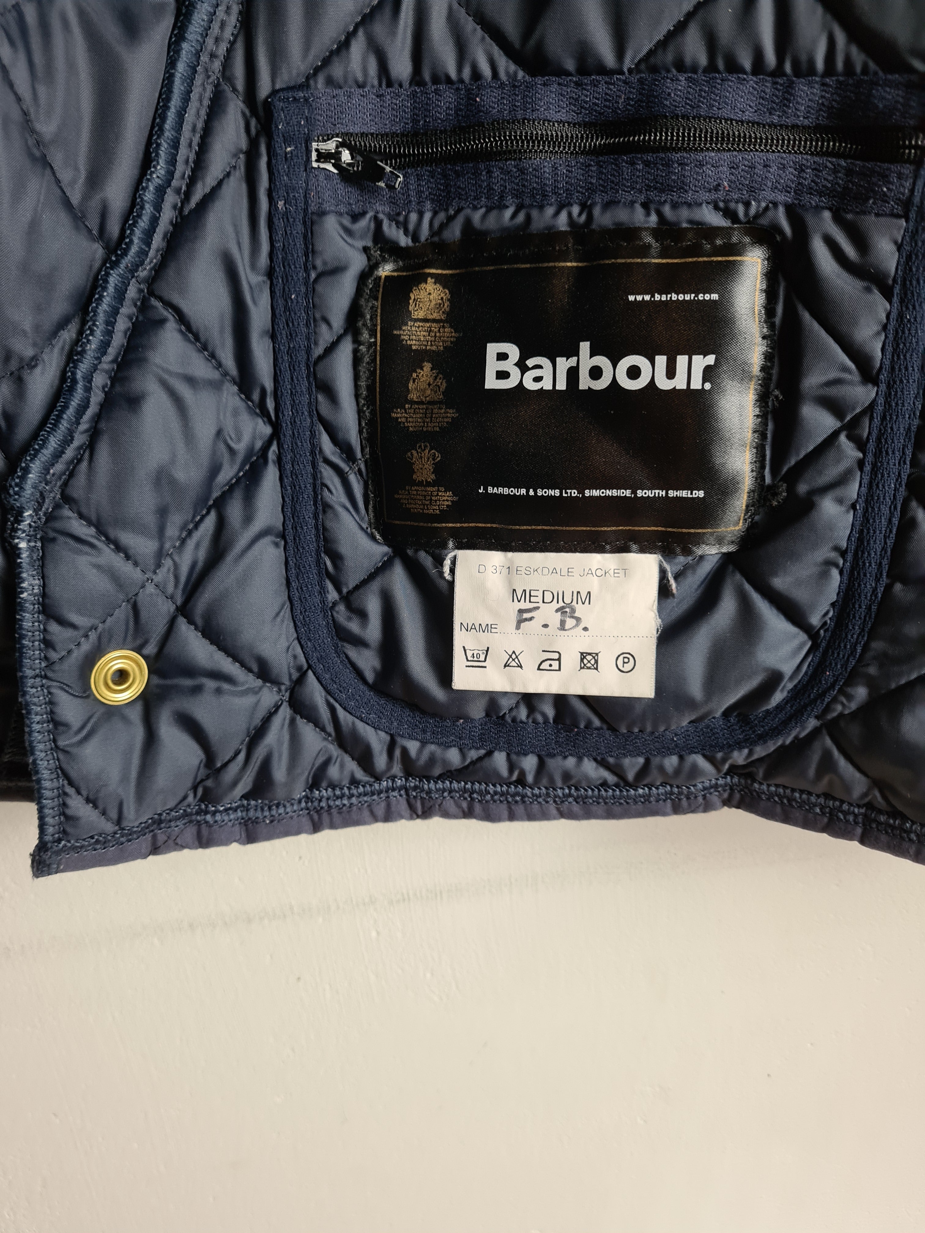 Basic Barbour Steppjacke D371 Eskdale Jacket Dunkelblau M - RareRags
