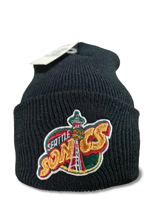 Neu mit Etikett Seattle Sonics Mütze Made in USA Schwarz Unisize - RareRags
