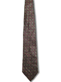 Vintage Ermenegildo Zegna Krawatte Dunkles Rot Grün